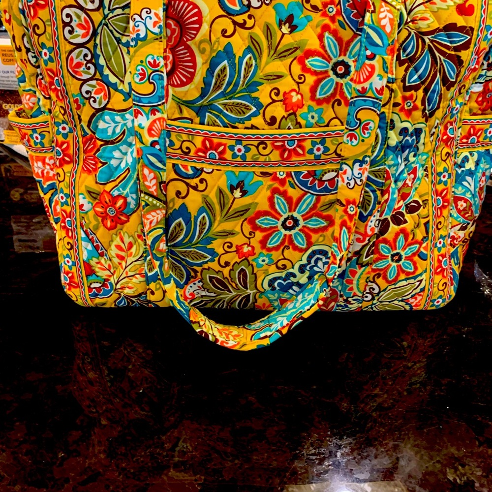 Vera Bradley Provençal Yellow Overnight Bag, like new condition!
